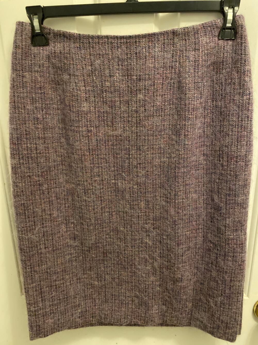 Vintage Linda Allard Ellen Tracy Women's 10 Wool Mohair Blend A Line Skirt Gray